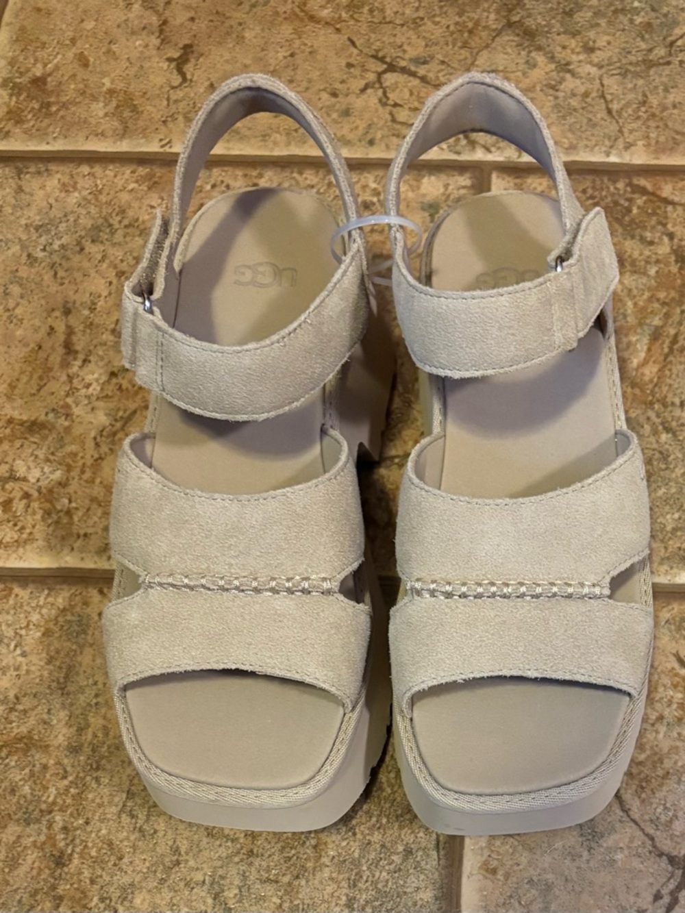 NWOT UGG New Heights Ankle Strap Platform Sandals sz 8 - Picture 3 of 6
